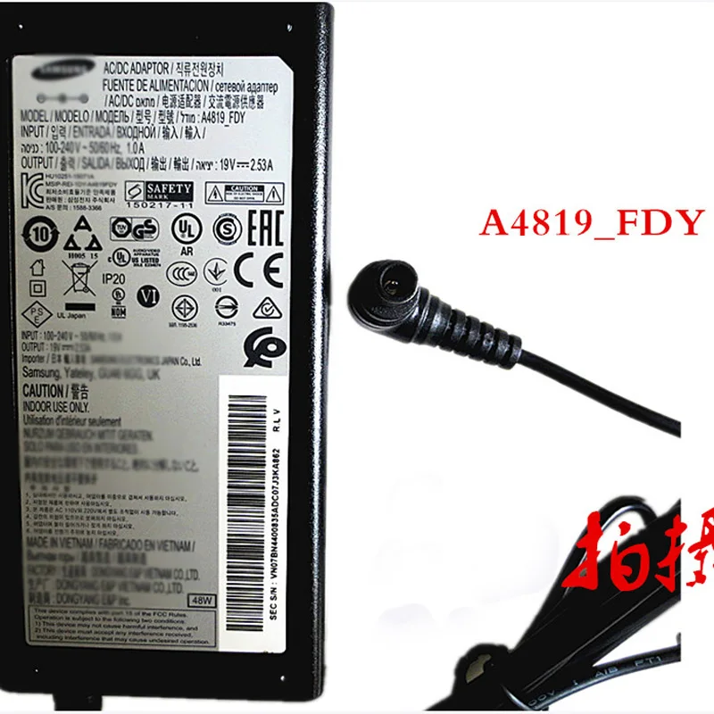 Адаптер питания для samsung 19V2. 53A A4819_FDY