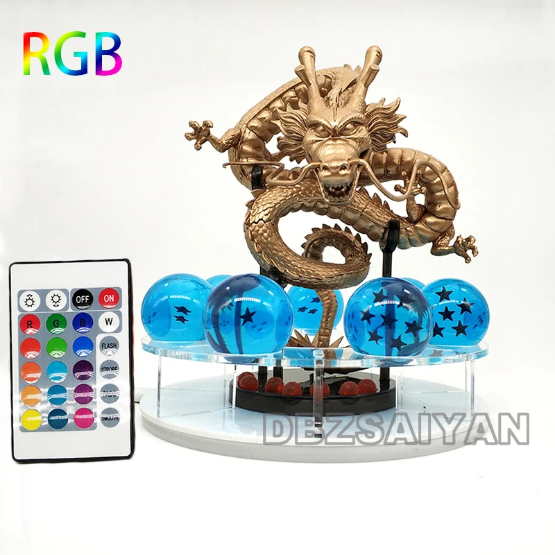 Dragon Ball лампы Shenlong Dragon Ball фигурка Shenron Dragon Ball и super Goku светодиодный ночной Светильник Shenlong аниме фигурка коллекция подарков - Цвет: rgb lamp blue ball3