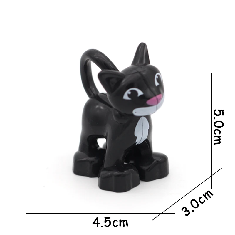 Big Size Building Blocks Animal Accessories Farm Figures Pig Rabbit Chicken Duck Dog Cat Bird horse Cow Sheep DIY Toys Gifts