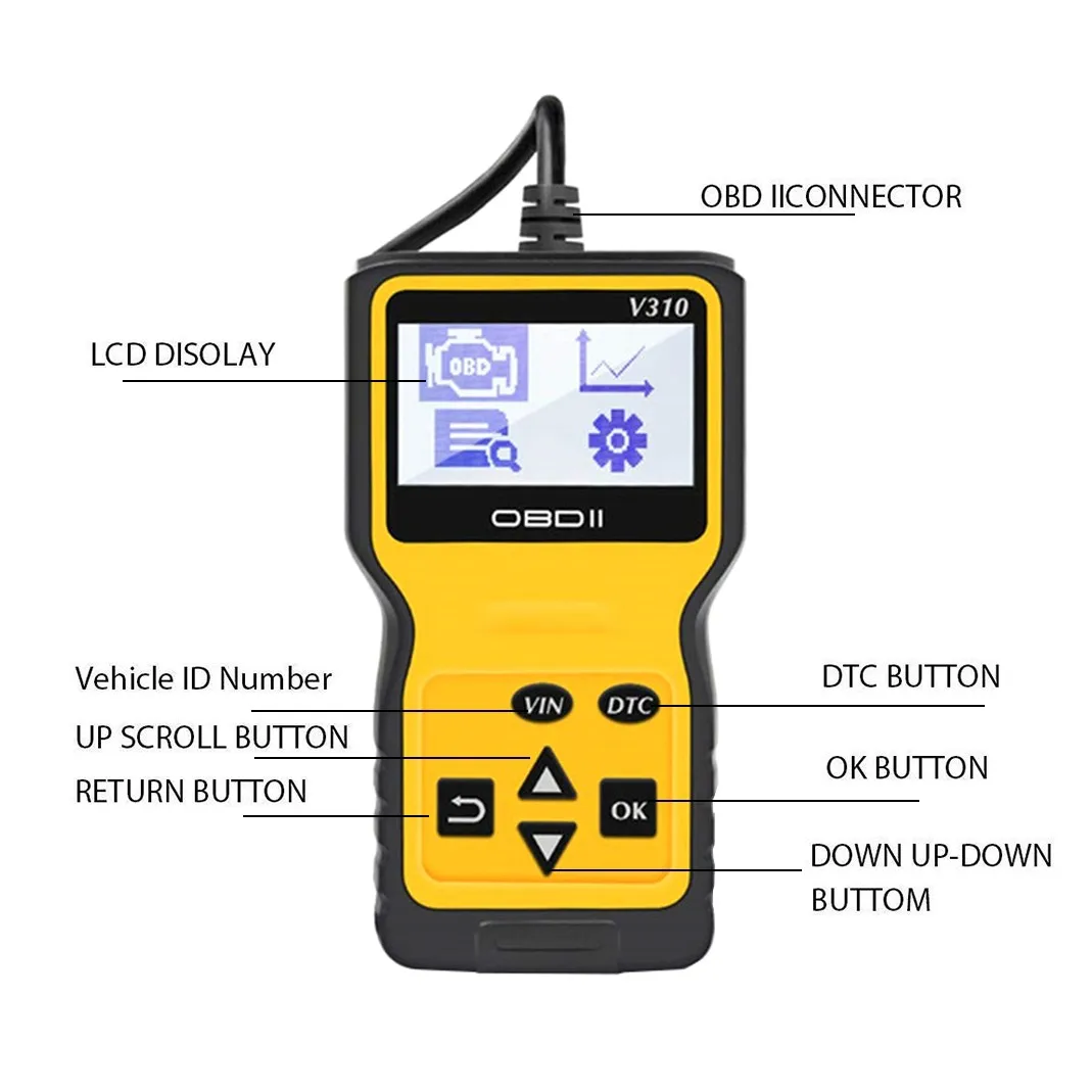 V310 V1.1 считыватель кодов OBDII/EOBD OBD OBDII автомобильный диагностический инструмент obd2 сканер automotriz easydiag 16 pin VS ELM 327 V1.5