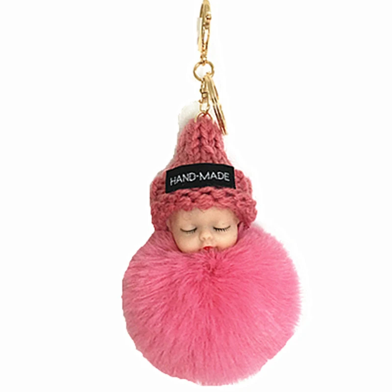 

Bean Hat Christmas Hat Sleep Sleeping Cute Doll Key Chain Cute Imitation Rabbit Plush Handbags Hanging Jewelry Accessories