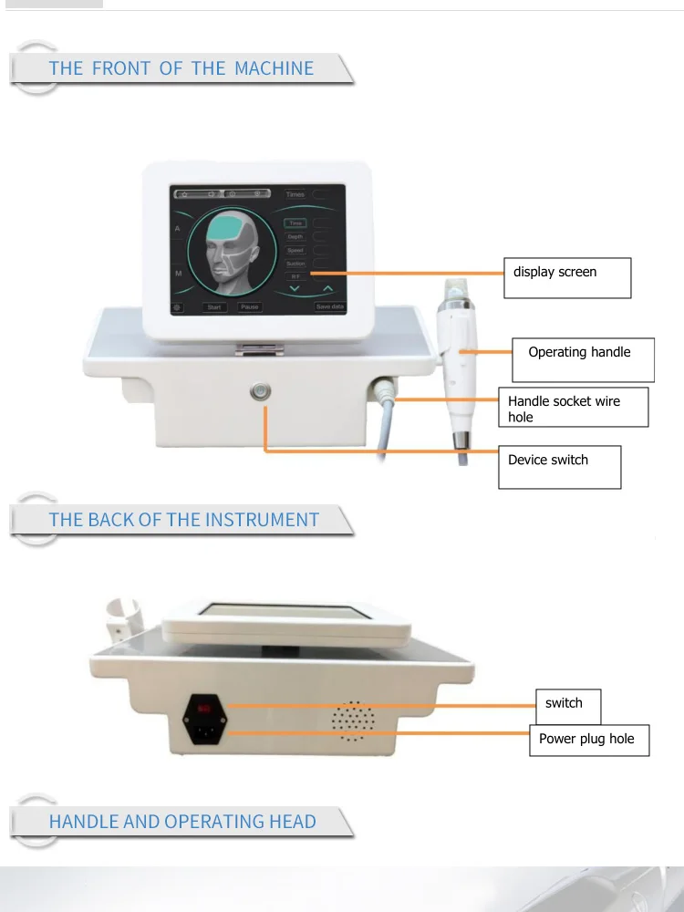 latest RF portable fractional RF / micro-needle fractional RF machine repair scar repair stretch marks beauty salon