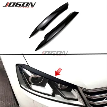 

Car Headlight Eyebrow Eyelid Cover Trim For Volkswagen VW Passat B7 2010 - 2014 Piano Black & Matt 2pcs