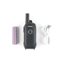 Mini walkie talkie portables rechargeables, 16 canaux, longue portée 400 470Mhz UHF, radio bidirectionnelle, 1 pièce 