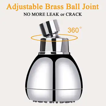 

High Pressure Shower Head-3 Inch Anti-Clog Anti-Leak Fixed Shower Head-Adjustable Swivel Ball Joint With Filter-Ultimate Showe