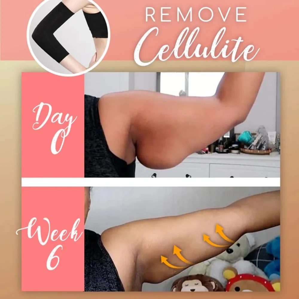 1 Pair Ms. Strong 420D Pressure Shaping Slim Arm Slimming Arm One size fits all breathable Soft elastic self-heating #4D03 (9)