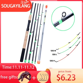 MEGA PROMO ❤️ Sougayilang 3m Feeder L M H Power Telescopic Spinning Fishing Rod/6 Section Carbon Fiber Portable Travel Rod Carp Fishing Tackle - discount item 56% OFF Sports & Entertainment