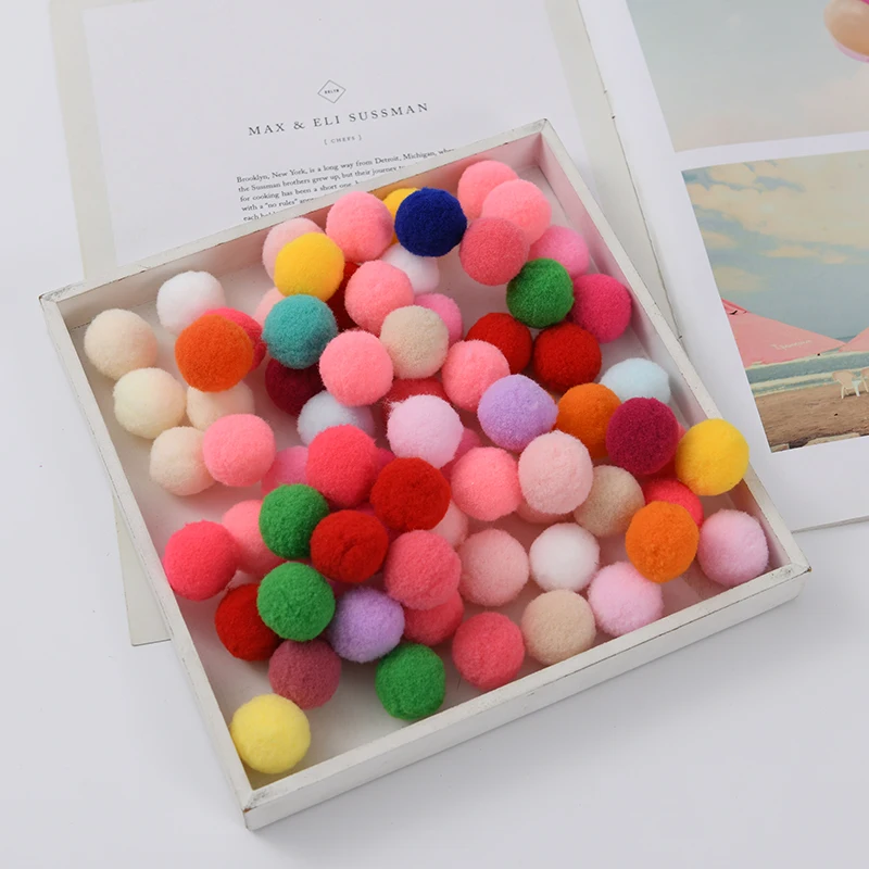 10g Mixed Soft Round Shaped Pompom Balls Fluffy Pom Pom for Kids DIY Garment Handcraft 8mm 10mm 15mm 20mm 25mm 30mm Craft Supplies Pom Poms Craft Supplies Fluffy Ball Accessories