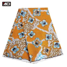 ACI Горячая настоящий воск Африканский принт Ткань 6 ярдов Африканский воск Анкара ткань Tissu Африканский гарантированный настоящий голландский воск