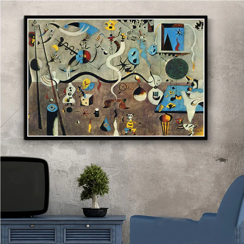 Joan Miro Знаменитые Картины абстрактный плакат настенная художественная картина плакаты и принты Картина на холсте для декора дома комнаты