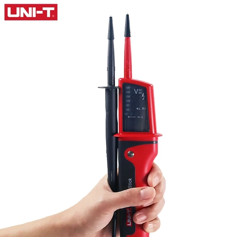 

UNI-T UT15C водонепроницаемый цифровой измеритель напряжения 24 В ~ 690 В тестер напряжения переменного/постоянного тока с ЖК-дисплеем Автоматический диапазон поворота фазы тестер напряжения