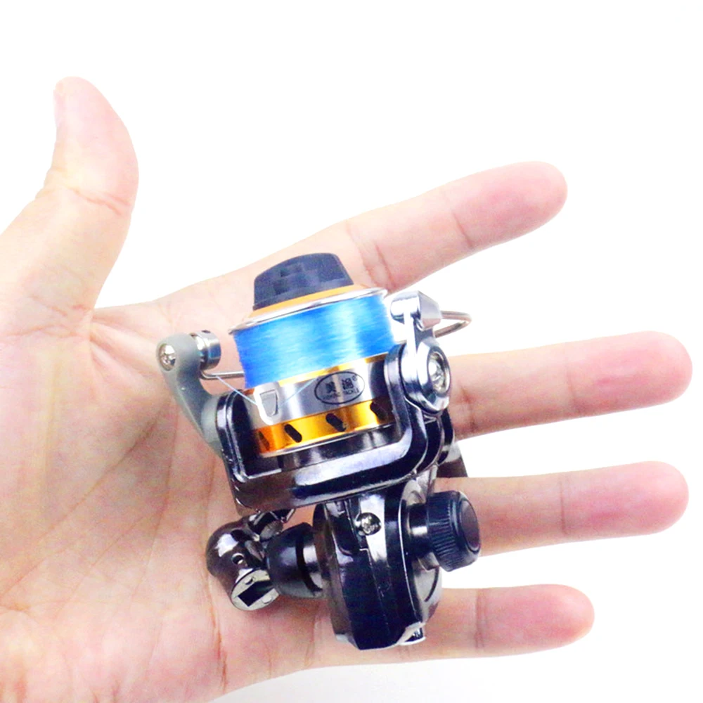 

Mini 100 Metal Fishing Reel Small Spinning Wheel Throw Fishing Reel Fishing Reel Fishing Accessories Blue