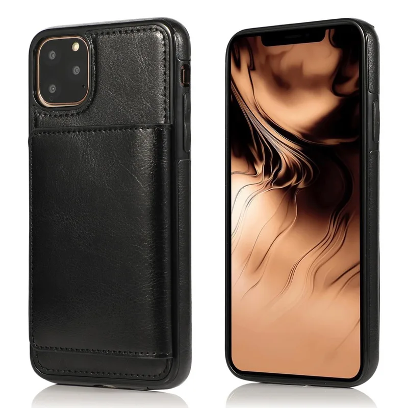 MOESOE For iPhone 11 Pro XS MAX XS XR Leather Card Pocket Back Wallet Stand Case Cover For iPhone 10 8 7 Plus 6 6s Plus