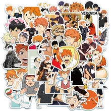 Haikyuu! 50 pièces/ensemble!! Autocollant Graffiti pour ordinateur portable, papeterie de décoration pour bagages de voyage, Scrapbooking, journal intime, Photos, Albums, DIY bricolage