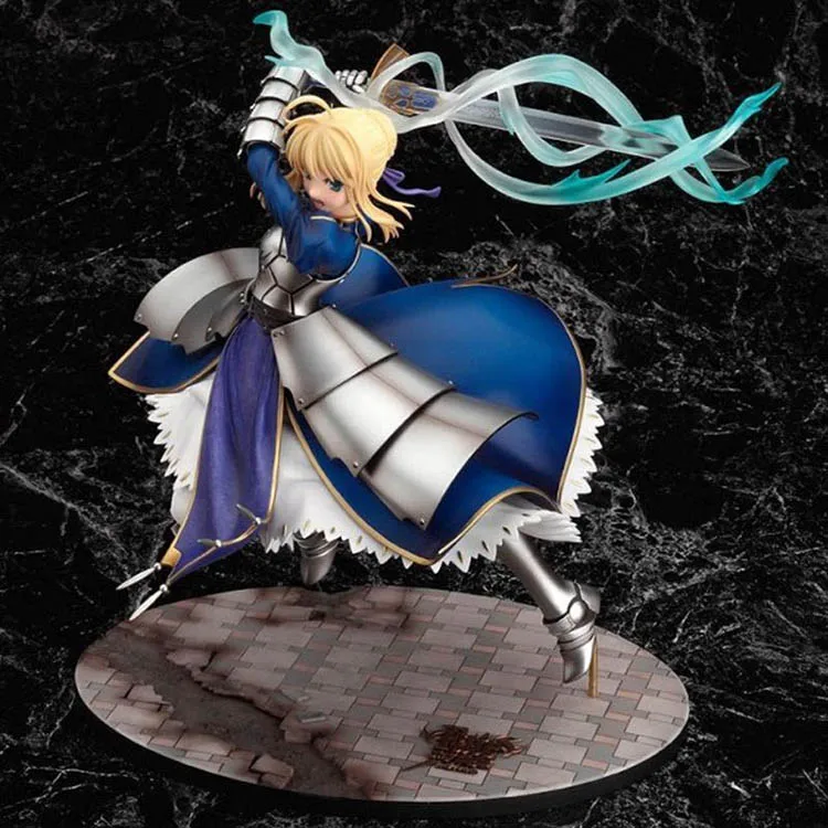 Аниме Fate Stay Night Saber Lily Excalibur ПВХ фигурка Модель Коллекционная фигурка игрушка Brinquedos 25 см B19