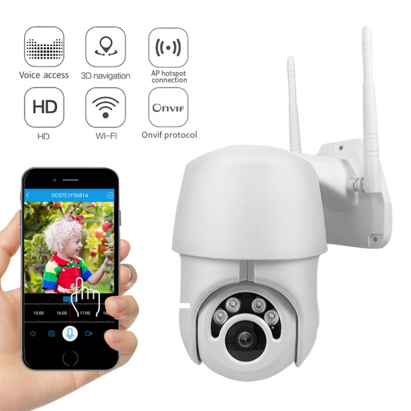 

1080P PTZ IP Camera Wifi Outdoor Speed Dome Wireless Wifi Security Cameras Pan Tilt Digital 2MP IR Network Home Surveillance