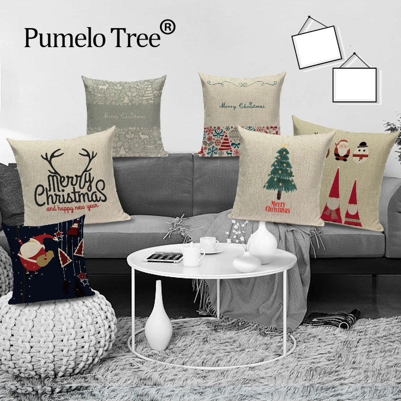 Merry Christmas пледы чехол для подушки мультфильм Санта Клаус Олень диван кровать Чехол скандинавский принт подушки для домашнего декора чехлы чехол s