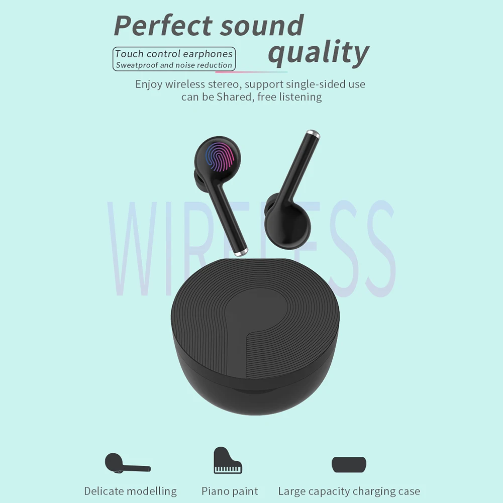 TW40 TWS Беспроводные Bluetooth 5,0 наушники шумоподавление двусторонние стерео наушники-вкладыши спортивные наушники с зарядным устройством дисплей питания