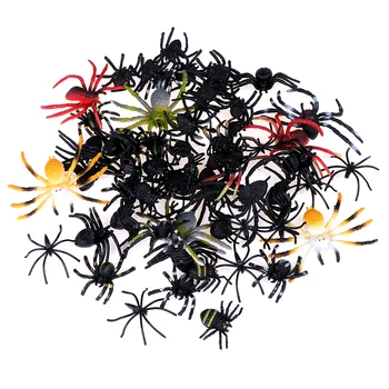 

10pcs Prank Lifelike Spider Funny Trick Toys For Halloween Party House Decor Random Color Baby Novelty Toys