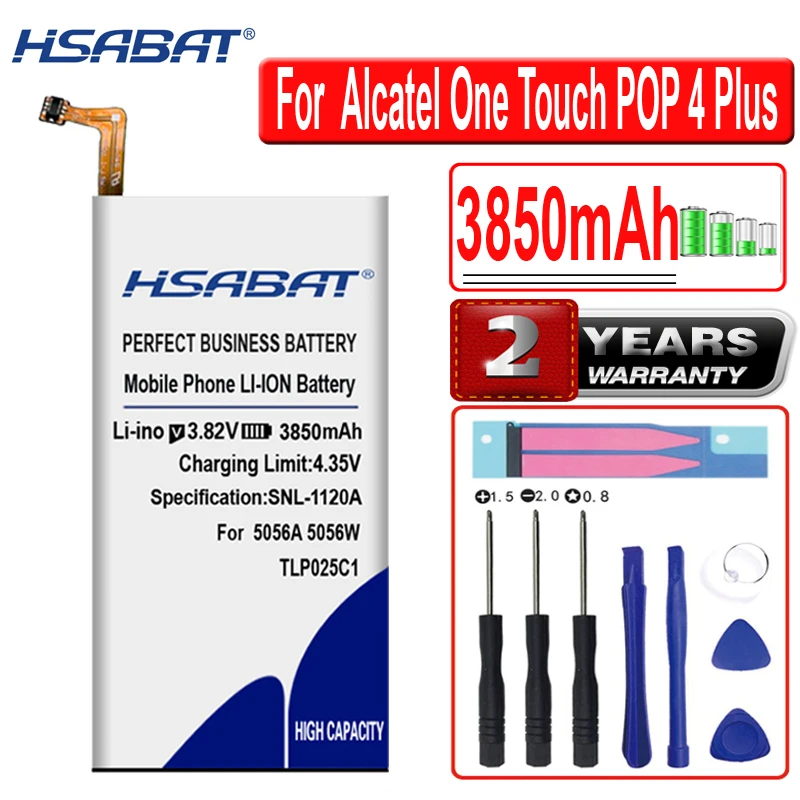 Аккумулятор HSABAT 3850 мАч TLP025C2 TLP025C1 для Alcatel One Touch POP 4 Plus + OT 5056D 5056O 5056N 5056A 5056