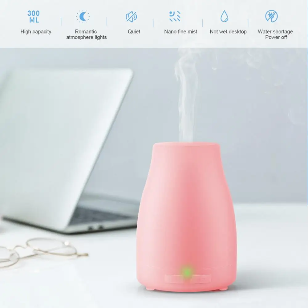 New 300ml remote control aroma humidifier Sake bottle plus colorful lights air purifier ultrasonic aromatherapy machine