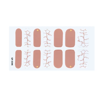 

14 Tips/Sheet Beauty Nails Stickers Heart Glitter Nail Wraps Multicolor Nail Art Full Stickers Adhesive Tips Manicure