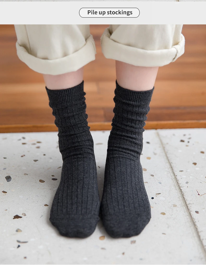 Хлопок женские носки толстые высокие трубки японский стиль Новинка kawaii дышащие повседневные тонкие длинные носки лето осень 1 пара