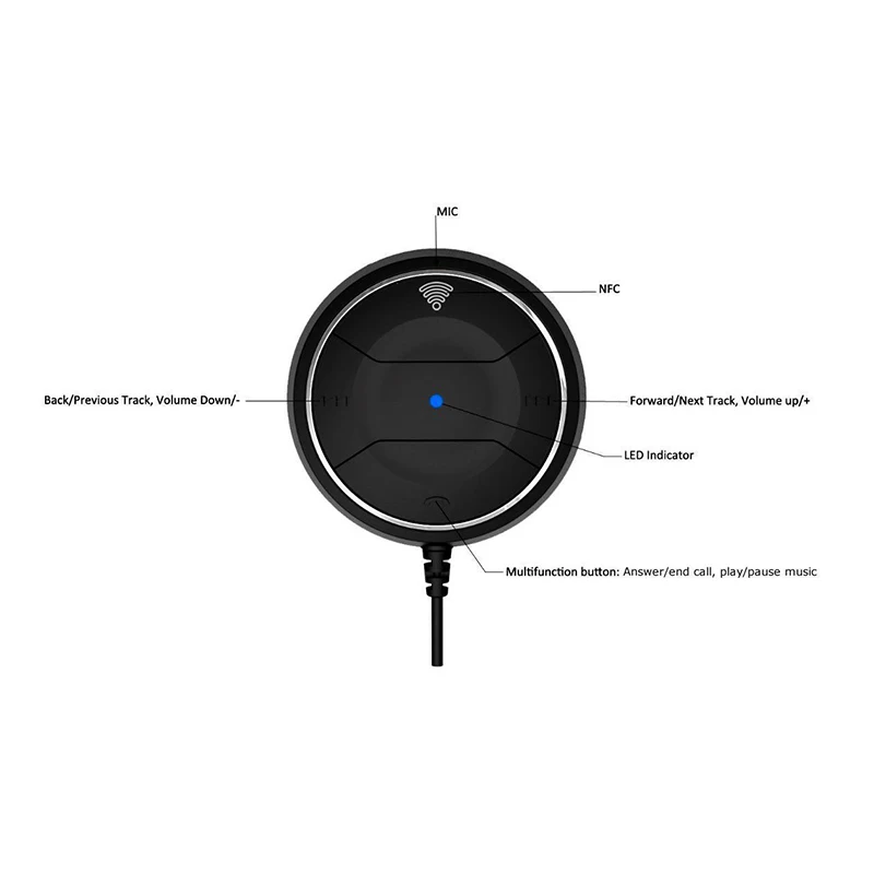 Автомобильный Bluetooth приемник USB беспроводной аудио музыкальный плеер Автомобильный Bluetooth AUX