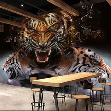 Пользовательские фото обои Тигр Лев слон животные Большая фреска 3D обои для гостиной зерна леопарда животных живопись обои