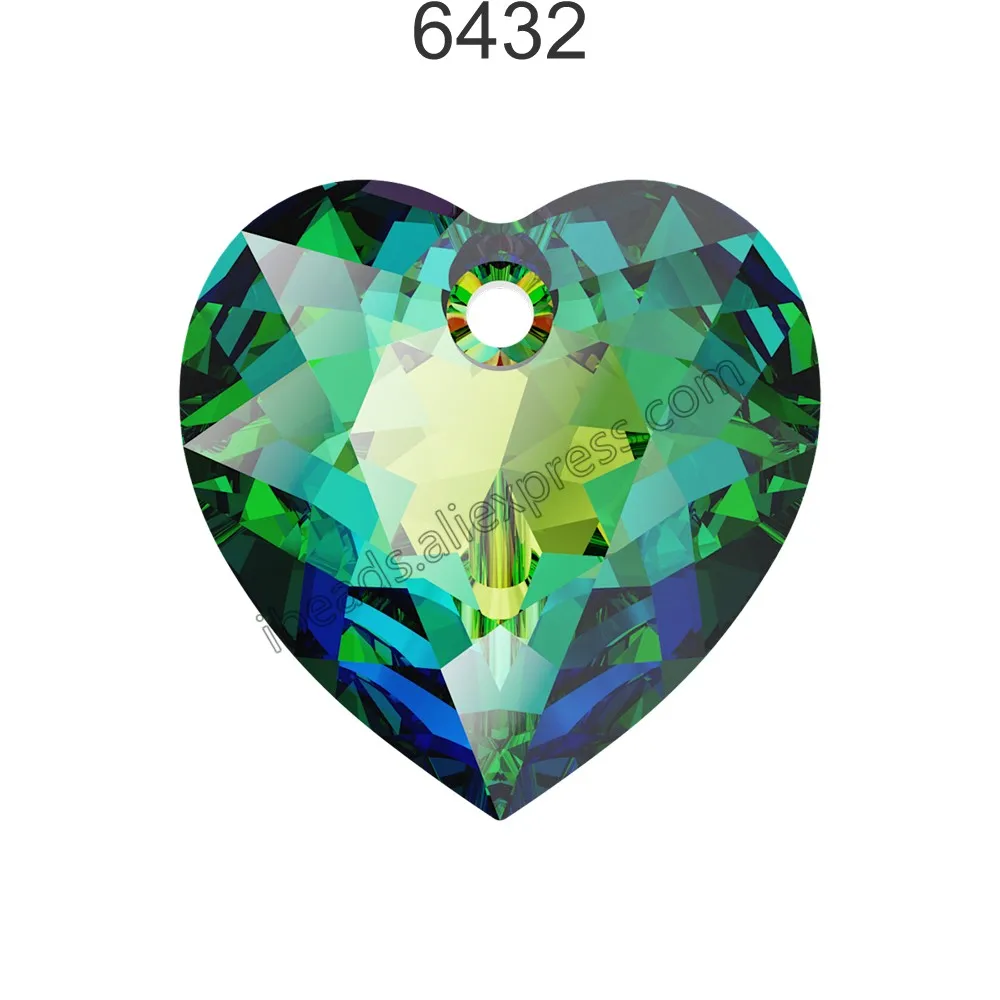 Новинка(1 шт.) Кристалл от Swarovski 6432 кулон в форме сердца Свободные Стразы, Шарм для изготовления ожерелья своими руками - Color: Crystal 001 VM