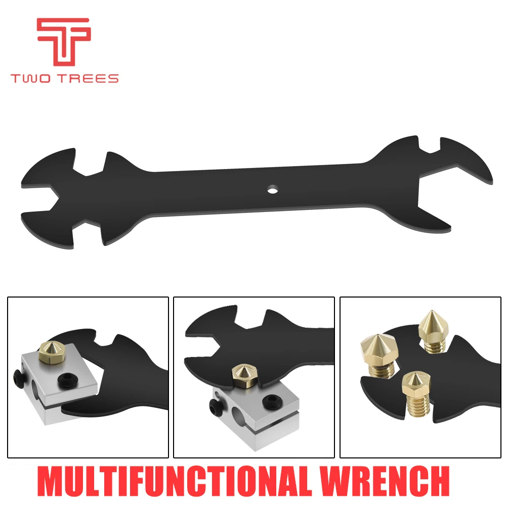 Twotrees E3D Nozzle MK8 Mini Spanner M2 M2.5 M3 M4 Screw Nut Hexagonal Cross Wrench Sleeve socket Maintenance Model Wheel Tool 