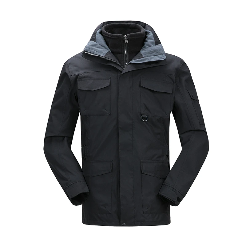 Флисовая водонепроницаемая куртка Мужская мягкая ветровка Goretex regenjacke треккинг непромокаемый плащ jaqueta masculina impermeavel - Цвет: Black