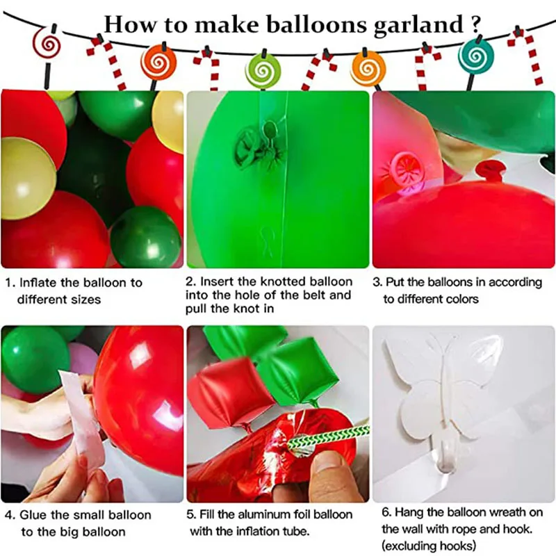 Weihnachten Ballon Bogen Grün Gold Rot Box Süßigkeiten Luftballons Girlande Kegel Explosion Stern Folienballons Neujahr Weihnachten Party Dekor – Detail 28
