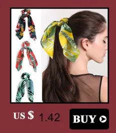 Модные эластичные резинки для волос с конским хвостом, женские Украшения, Шелковые Аксессуары для волос, шарф, галстук-бабочка, ленты для волос, головные уборы