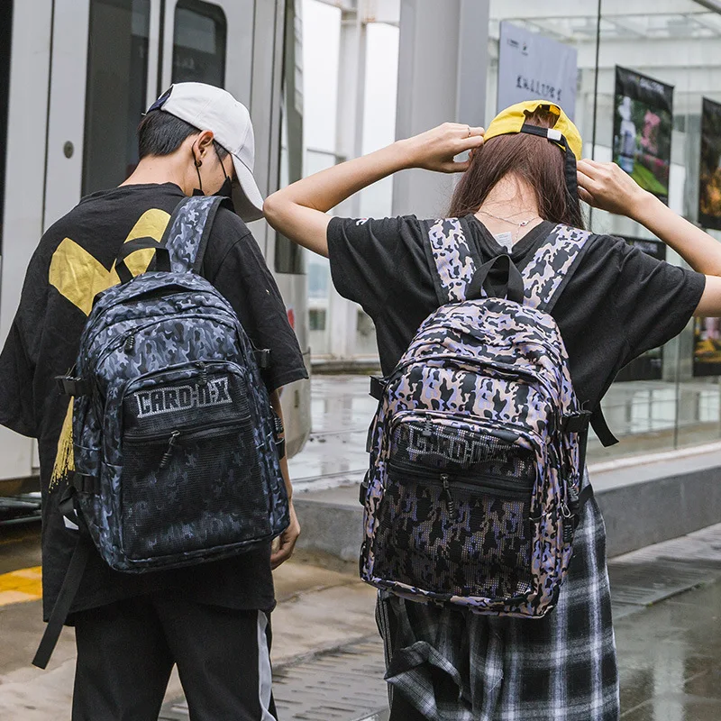 

2019 New Style Girl'S Waterproof Oxford Cloth Backpack Casual Travel Large Bag Camouflage School Bag