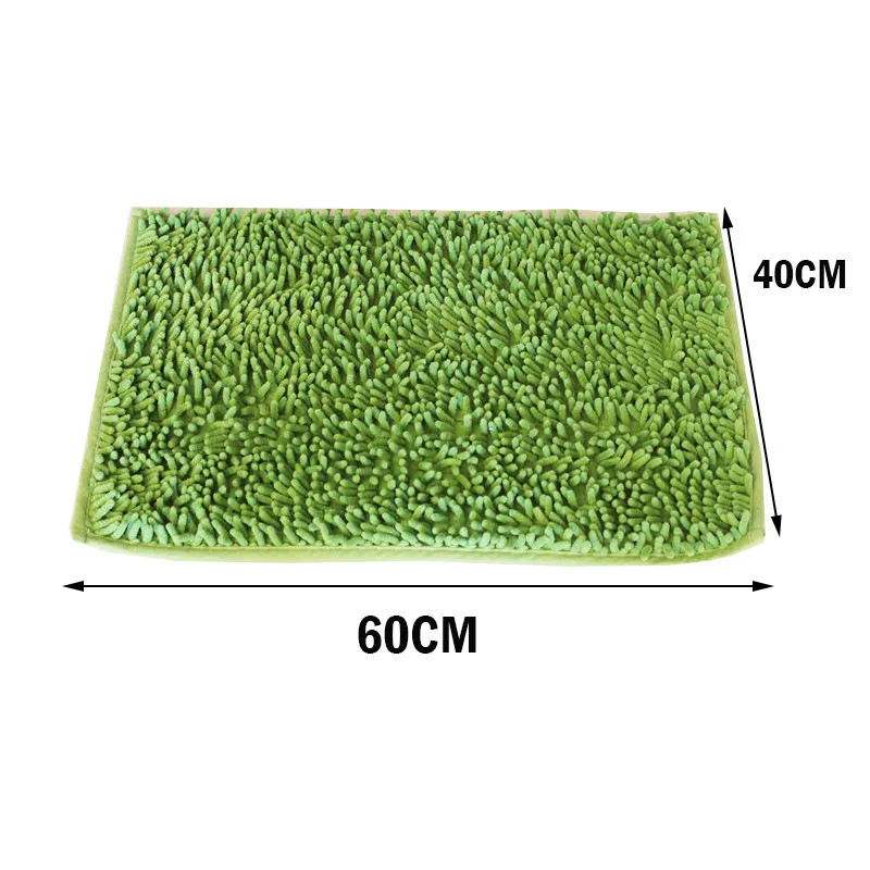 Green High Quality Green Thick Chenille Bedroom Kitchen Living Room Carpet Bathroom Door Non-slip Mat Free Teapot - Цвет: Green