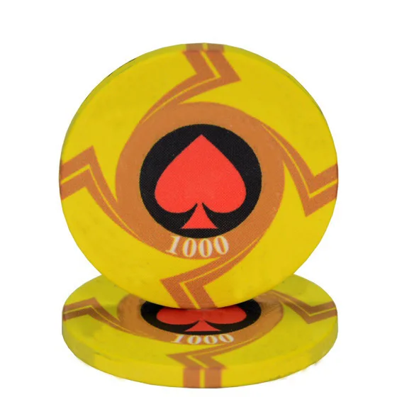 25pcs/Lot EPT Ceramic Texas Poker Chips Set - Professional Casino European Poker Chips - 39*3.3mm - 10g image 2