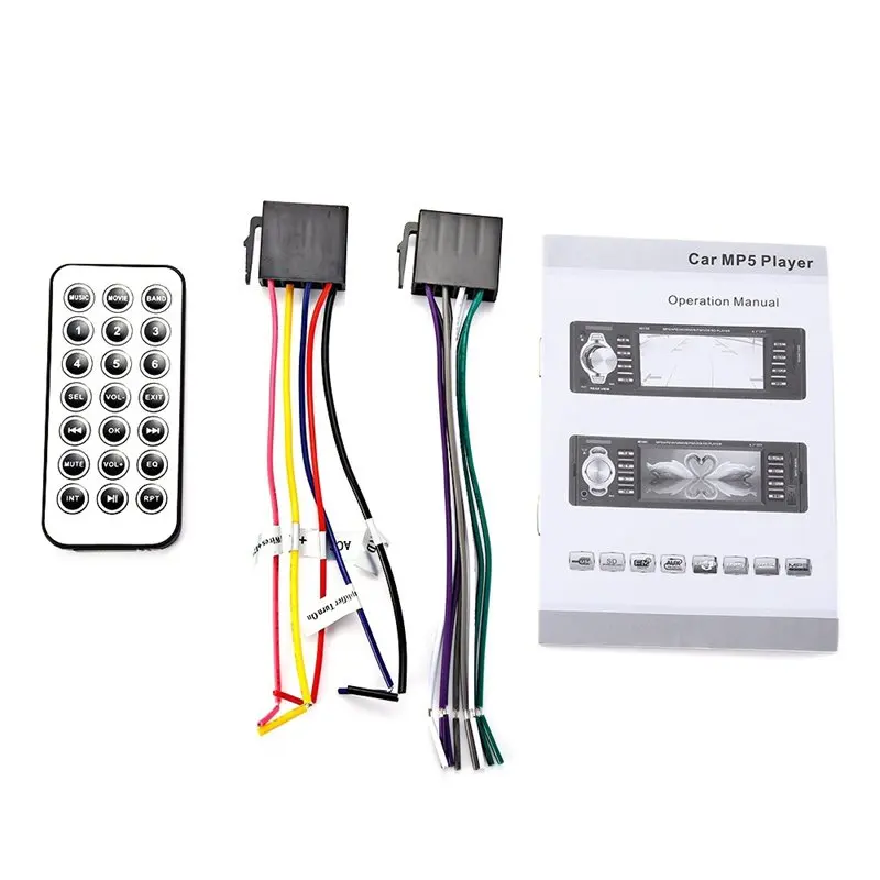 Автомобильный Mp5 плеер 1 Din 4,1 дюймов Автомобильный видео плеер Автомобильный мультимедийный плеер аудио Fm радио Mp3 Mp4 Dvd Usb Sd Aux
