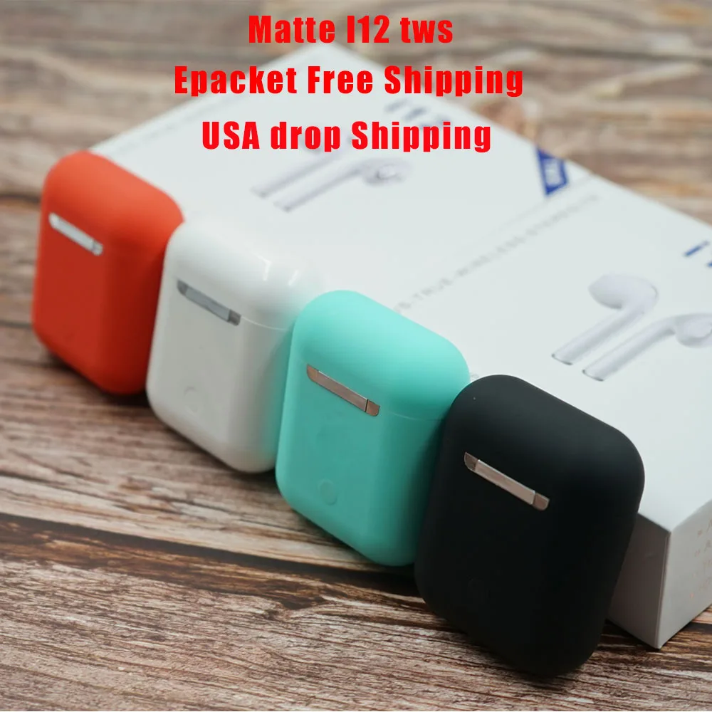 

Matte i12 tws Pop up Headphones Wireless Bluetooth Earphones 5.0 Wireless Headsets Touch Control Stereo Earbuds for Mobile Phone