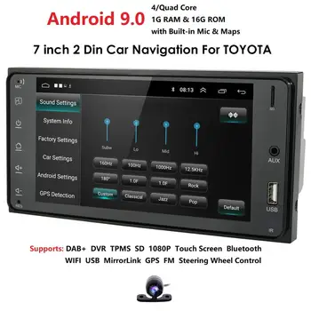 

Android 9.0 Quad Core Car Multimedia Player 7" Car Stereo Radio Player GPS NAV BT For Toyota Corolla Camry Hilux RAV4 DAB No DVD