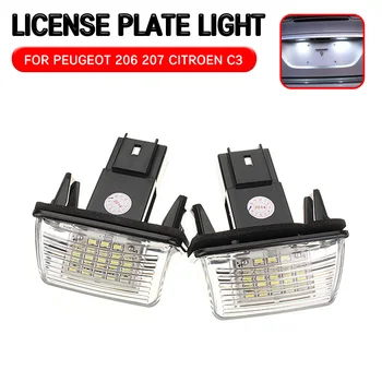 

2pc LED License Number For PEUGEOT 206 207 306 307 406 407 for CITROEN C3 C4 C5 Plate Light Lamp