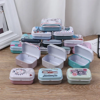 

Colorful Mini Tin Box Sealed Jar Packing Boxes Jewelry, Candy Box Small Storage Boxes Cans Coin Earrings, Pill Case Gift Box