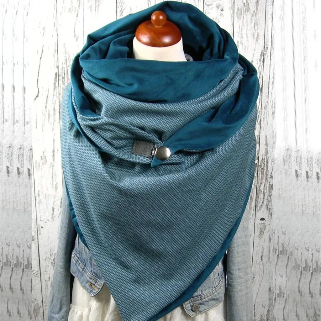 JAYCOSIN женские теплые шарфы, мягкие повседневные шали на пуговицах с принтом, женские малайзийские хлопковые термо-шарф, Chaqueta Pelo