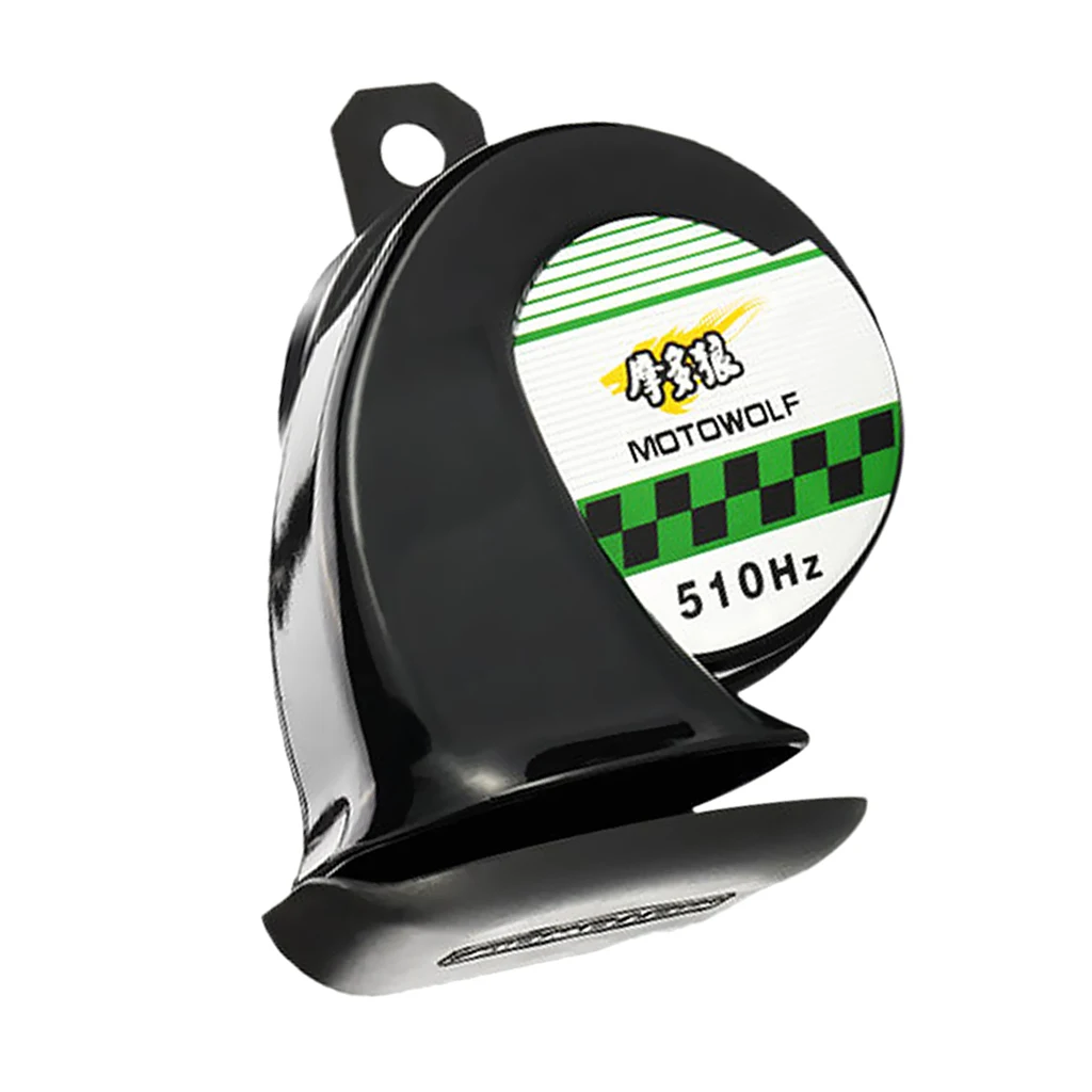 Мотоцикл моторный Рог 12V автомобиль 510Hz 110dB Электрический клаксон в форме спирали громкоговоритель-черный
