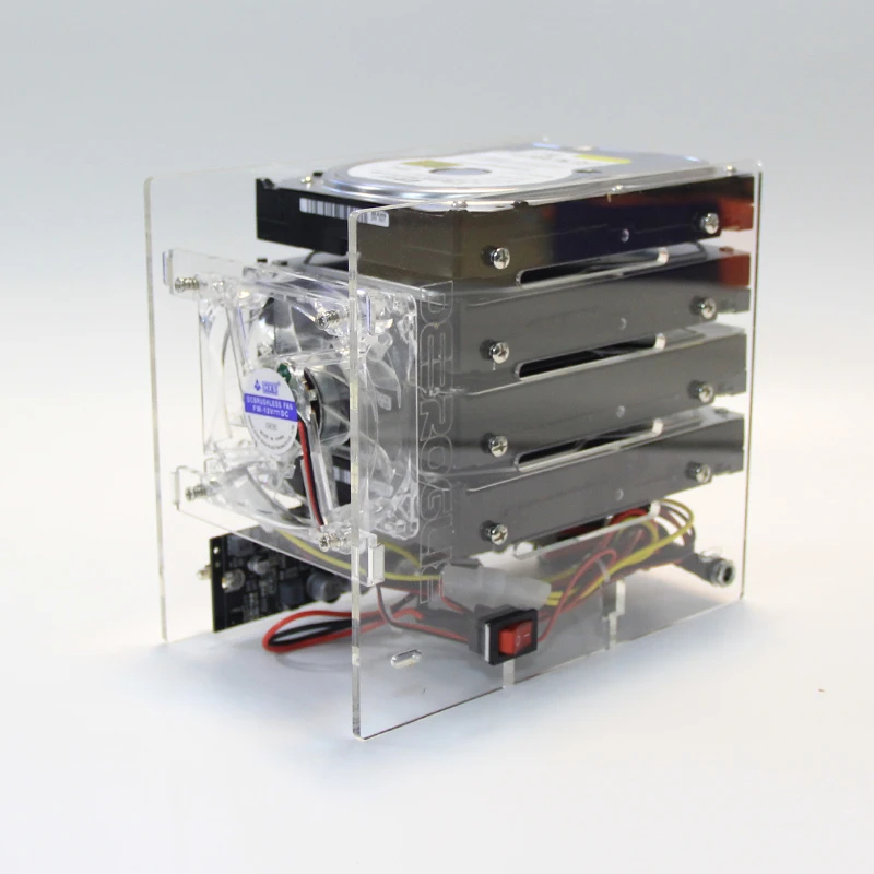 DIY 4bit hard drive expansion bracket HDD 3.5 inch External hard disk