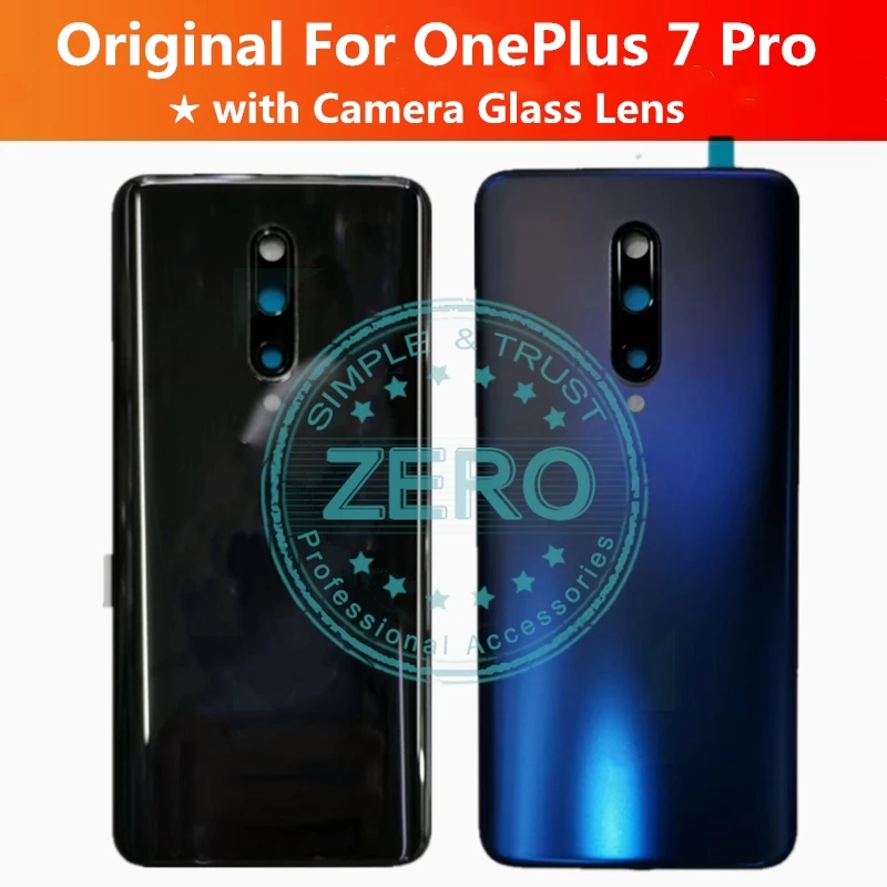 Оригинальная задняя крышка для OnePlus 7Pro+ стеклянный объектив для камеры для OnePlus 7 Pro Pro7 задний корпус сменный запчасти