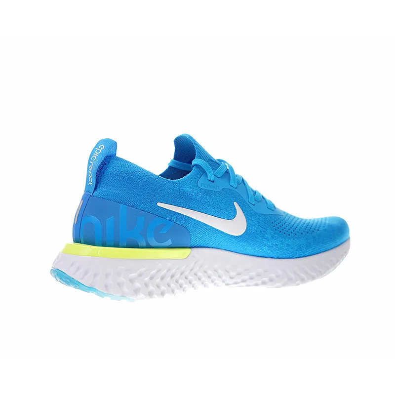 Аутентичные мужские кроссовки от Nike Epic React Flyknit, модные легкие удобные кроссовки для бега, амортизирующие, износостойкие, противоскользящие, AQ0067
