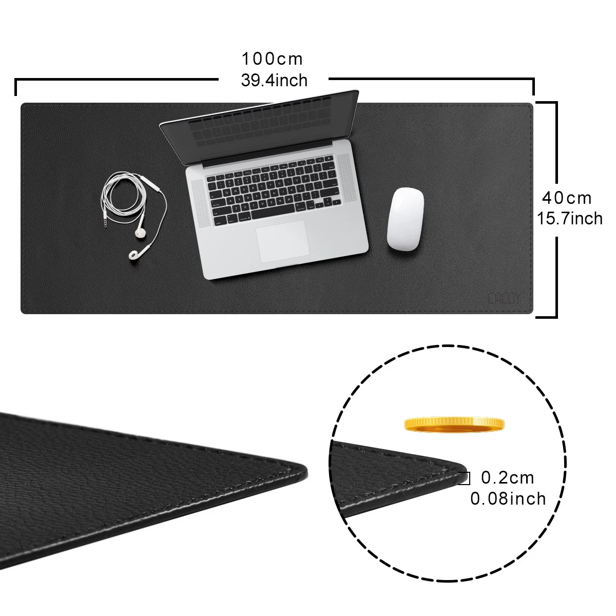 CACOY двухсторонняя 100x40 см пригодная для использования Mo pad портативная большая клавиатура Pad водонепроницаемая PU кожаная Подложка для стола коврик для рабочего стола для офисного использования