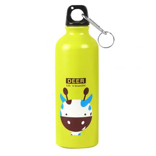 Deer 500 мл мультфильм животных алюминиевый Портативный Спорт на открытом воздухе воды водопроводная в бутылках - Цвет: Deer