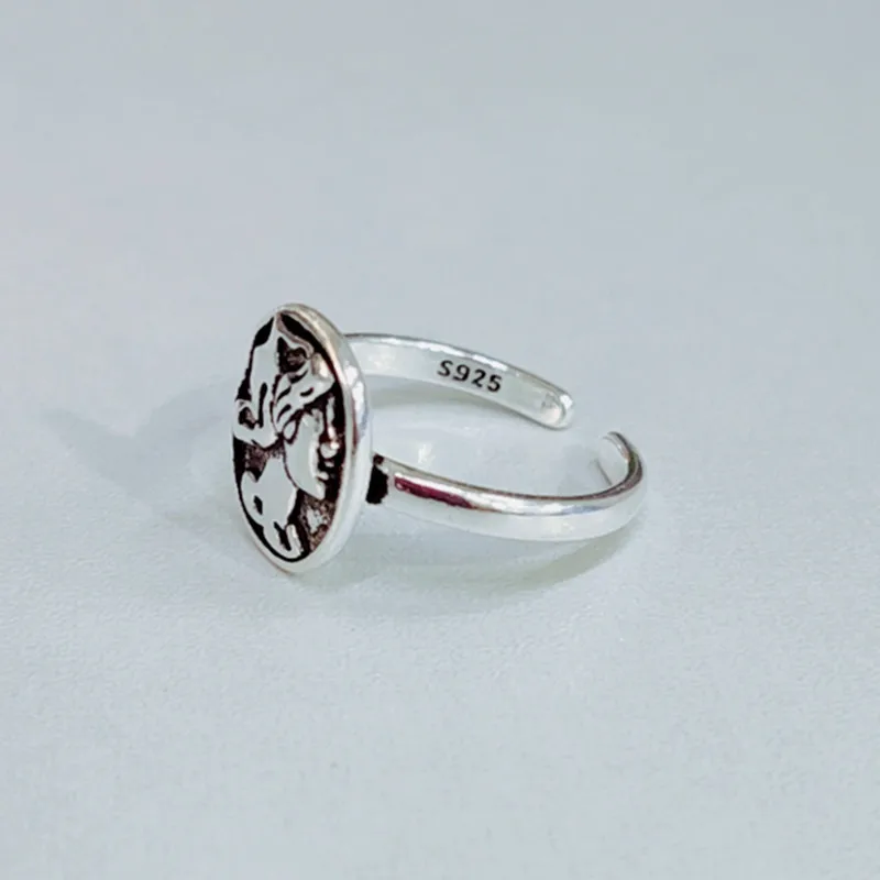 DreamySky, в богемном стиле, 925 пробы, серебряные, королевские кольца для женщин, девушек, кольца для открытия, вечерние, подарки, Anillos